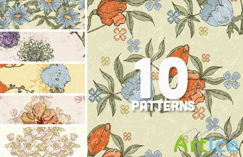 Vector Floral Patterns Set 88