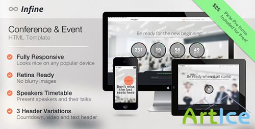 ThemeForest - Infine - One Page Conference & Event Template - RIP