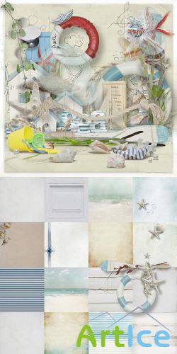 Scrap Set - By The Sea PNG and JPG Files
