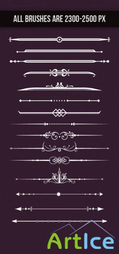 Designtnt - Dividers Brush and Vector Set 1