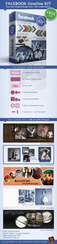 Facebook Timeline Kit PSD Template