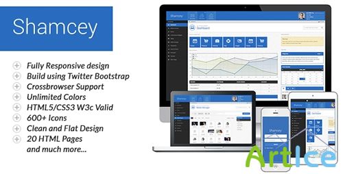 ThemeForest - Shamcey v1.2 - Metro Style Admin Template - FULL