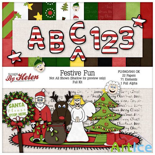 Scrap Set - Festive Fun PNG and JPG Files