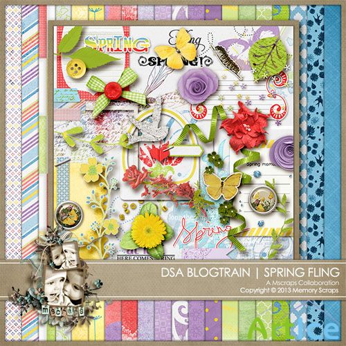 Scrap Set - Here Comes Spring PNG and JPG Files