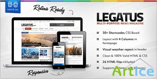 ThemeForest - Legatus - Responsive News/Magazine HTML Template - RIP