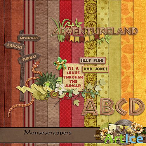 Scrap Set - Adventureland PNG and JPG Files