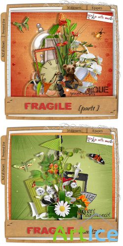 Scrap Set - Fragile PNG and JPG Files