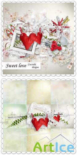 Scrap Set - Sweet Love PNG and JPG Files