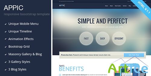 ThemeForest - Appic - Bussines & Technology HTML5/CSS3 Template - RIP