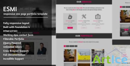 ThemeForest - Esmi - A Responsive One Page Portfolio Template - RIP
