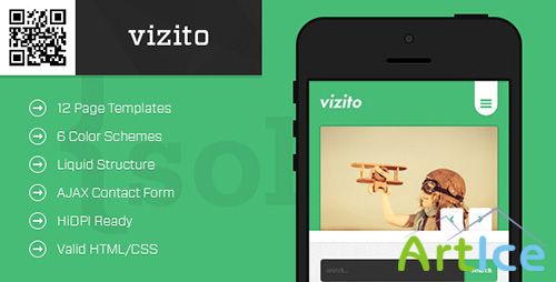 ThemeForest - vizito - Mobile HTML/CSS Portfolio Template - RIP