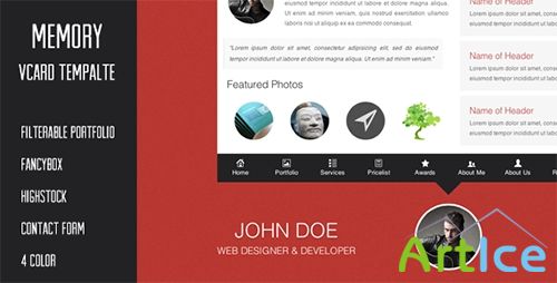 ThemeForest - Memory - vCard Template - RIP