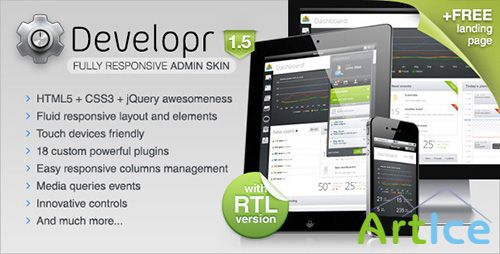 ThemeForest - Developr v1.5 - Fully Responsive Admin Skin - FULL