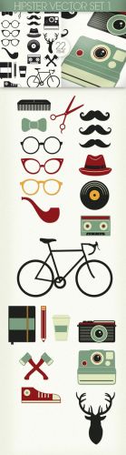 Designtnt - Hipster Vector Set 1