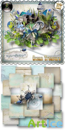 Scrap Set - Ocean Treasure PNG and JPG Files