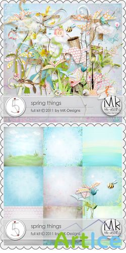 Scrap Set - Spring Things PNG and JPG Files