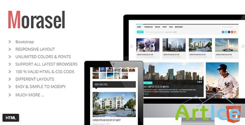 ThemeForest - Morasel - Responsive News and Magazine HTML Theme - RIP