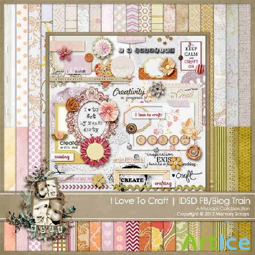 Scrap Set - I Love To Craft PNG and JPG Files