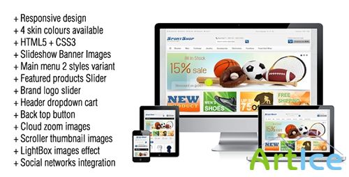ThemeForest - SportShop - Responsive Magento Theme