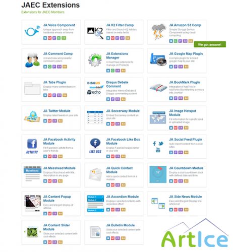 JoomlArt - All Latest Extensions for Joomla 2.5 - 3.x