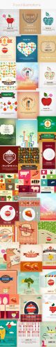 40 Food Vector Illustrations