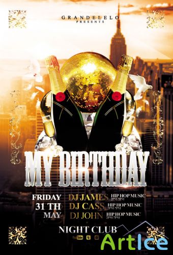 My Birthday Flyer Template PSD