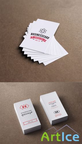 2 Business Card Mock Up Templates PSD