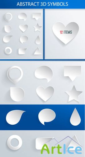 Designtnt - Abstract 3D Symbols Set 1