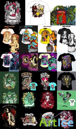 25 Amazing T-Shirt Design Vector Set - Fotolia