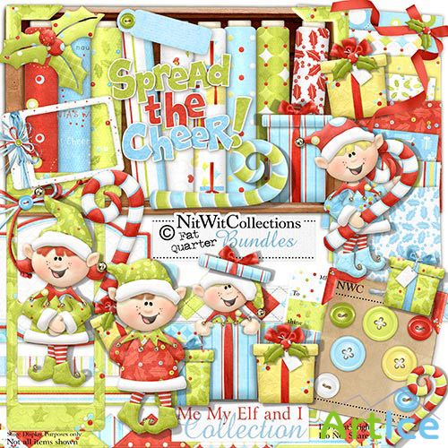 Scrap Set - Me My Elf and I PNG and JPG Files