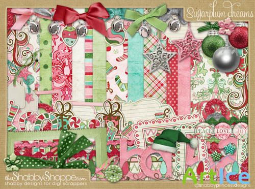 Scrap Set - Sugar Plum Dreams PNG Files