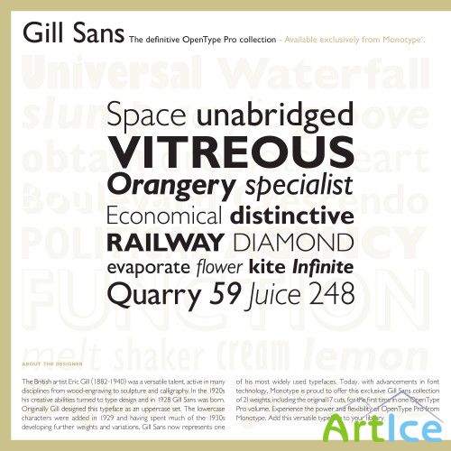 Fonts GillSans