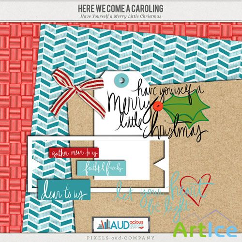 Scrap Here We Come A Caroling PNG and JPG Files