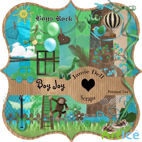 Scrap Set - Boy Joy PNG and JPG Files