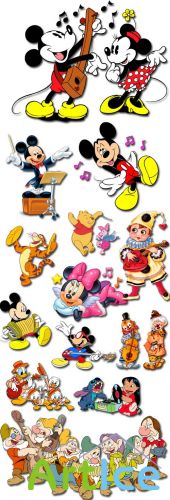 Cartoon Characters on a Transparent Background 2 PNG Files