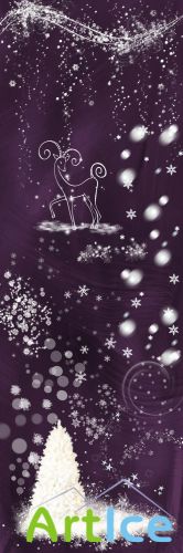 White Winter Decor PNG Files