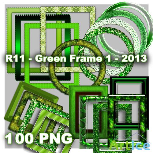Green Frames PNG Files