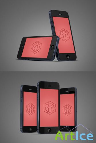 2 Phone Mock-Up Templates PSD