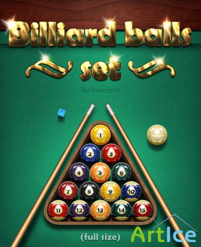 Billiard Balls PSD Template