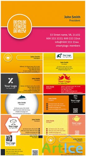 Colored Premium Business Cards PSD Templates Vol.1