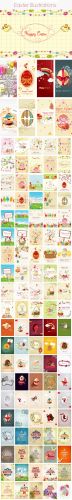 100 Easter Vector Illustrations Bundle