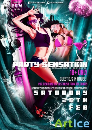 Party Sensation Flyer Template PSD