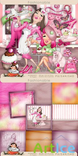 Scrap - Fashionable PNG and JPG Files