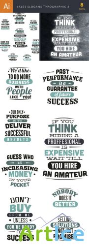 Sales Slogans Typographic Vector Elements Set 2
