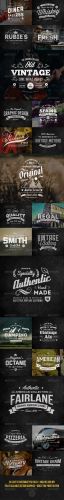Graphicriver - 24 Vintage Labels and Logos Bundle 7255445