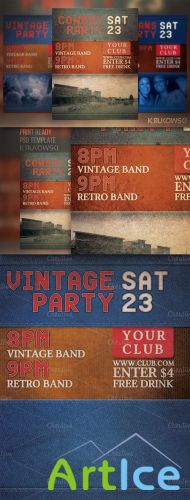 CreativeMarket - USA Jeans Vintage Flyer / Poster