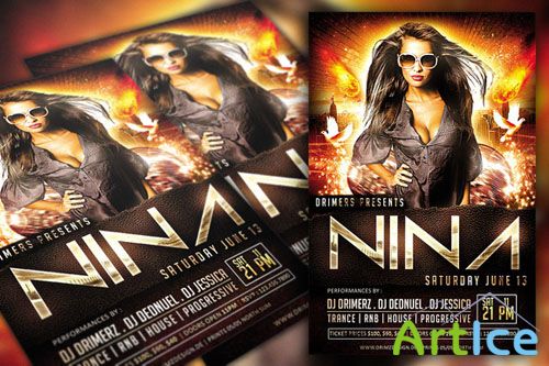 CreativeMarket - Burn Party Flyer