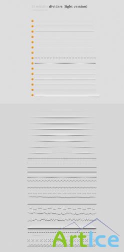 Resizeable Web Dividers PSD