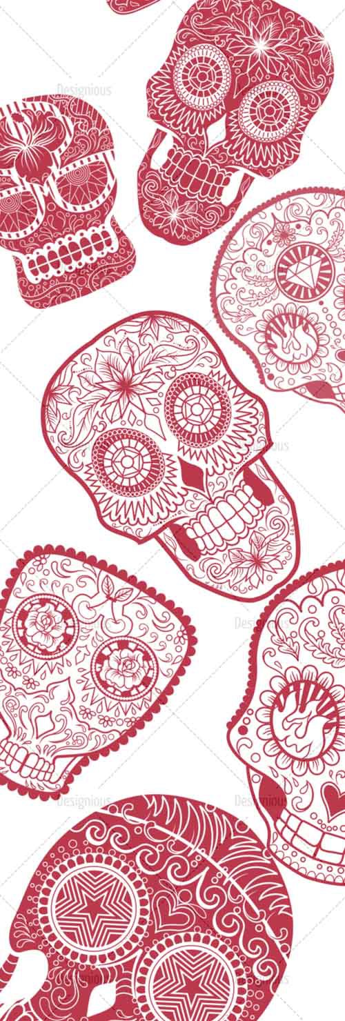 Photoshop Brushes Sugar Skulls Set 12