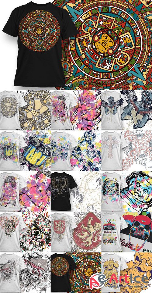 Designious T-Shirts Vector Templates Collection 